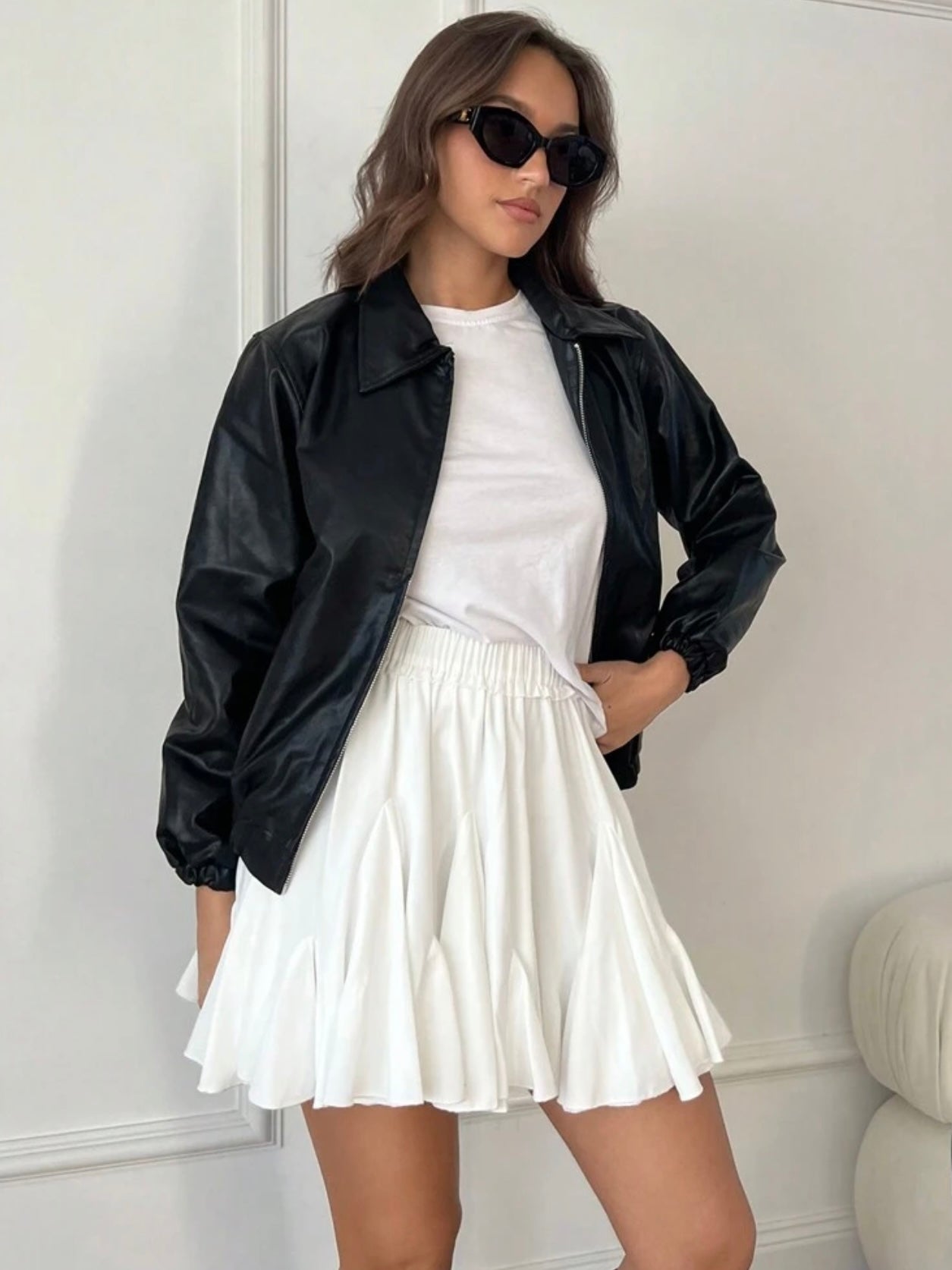 SKATER SKIRT WHITE