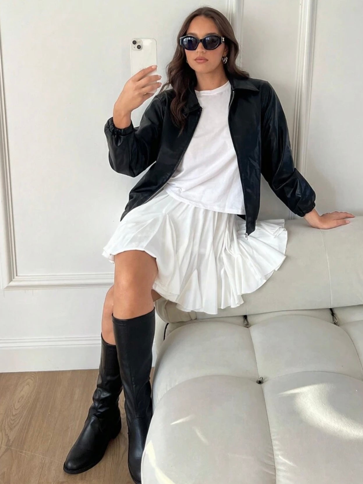 SKATER SKIRT WHITE
