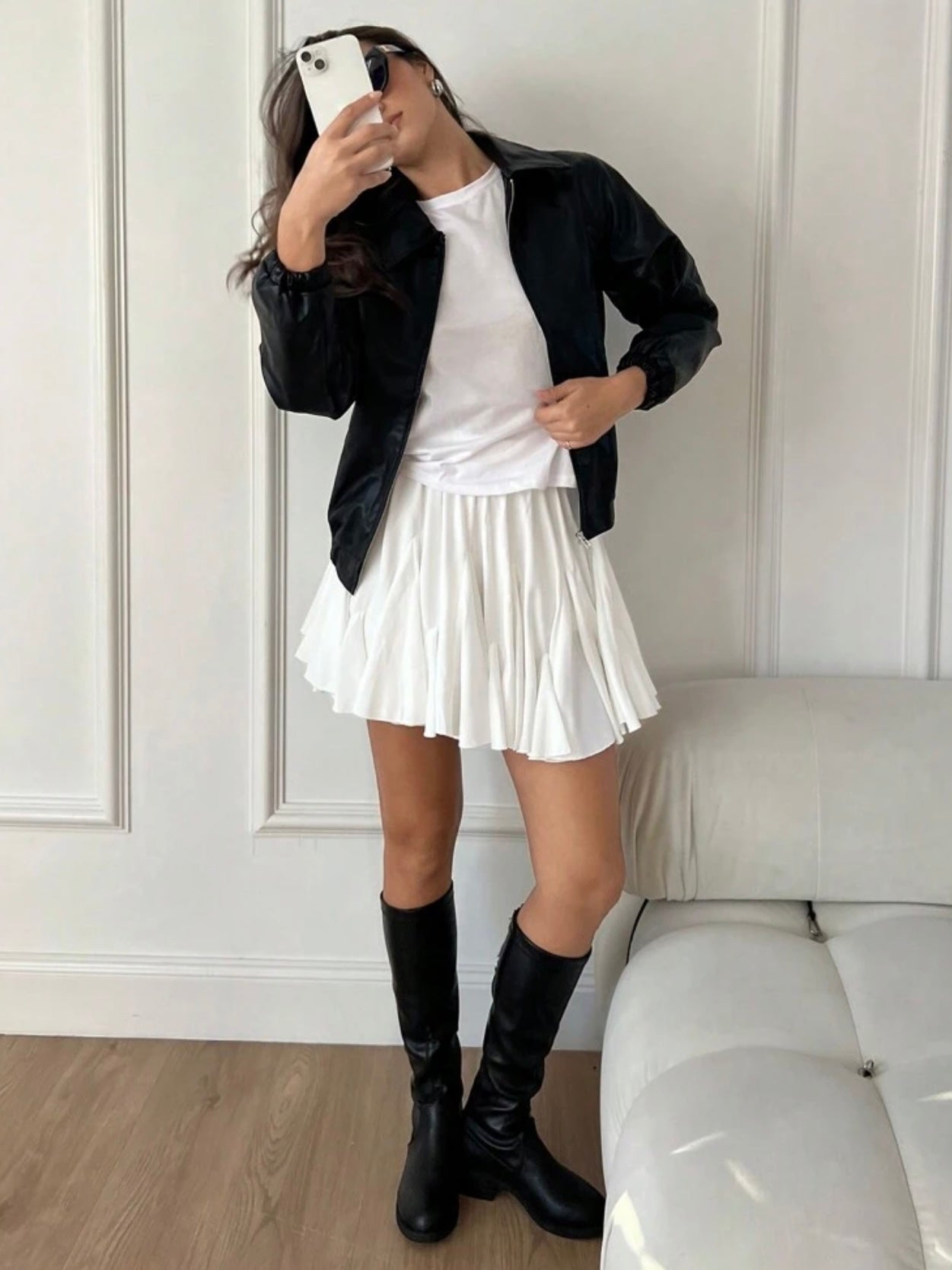 SKATER SKIRT WHITE