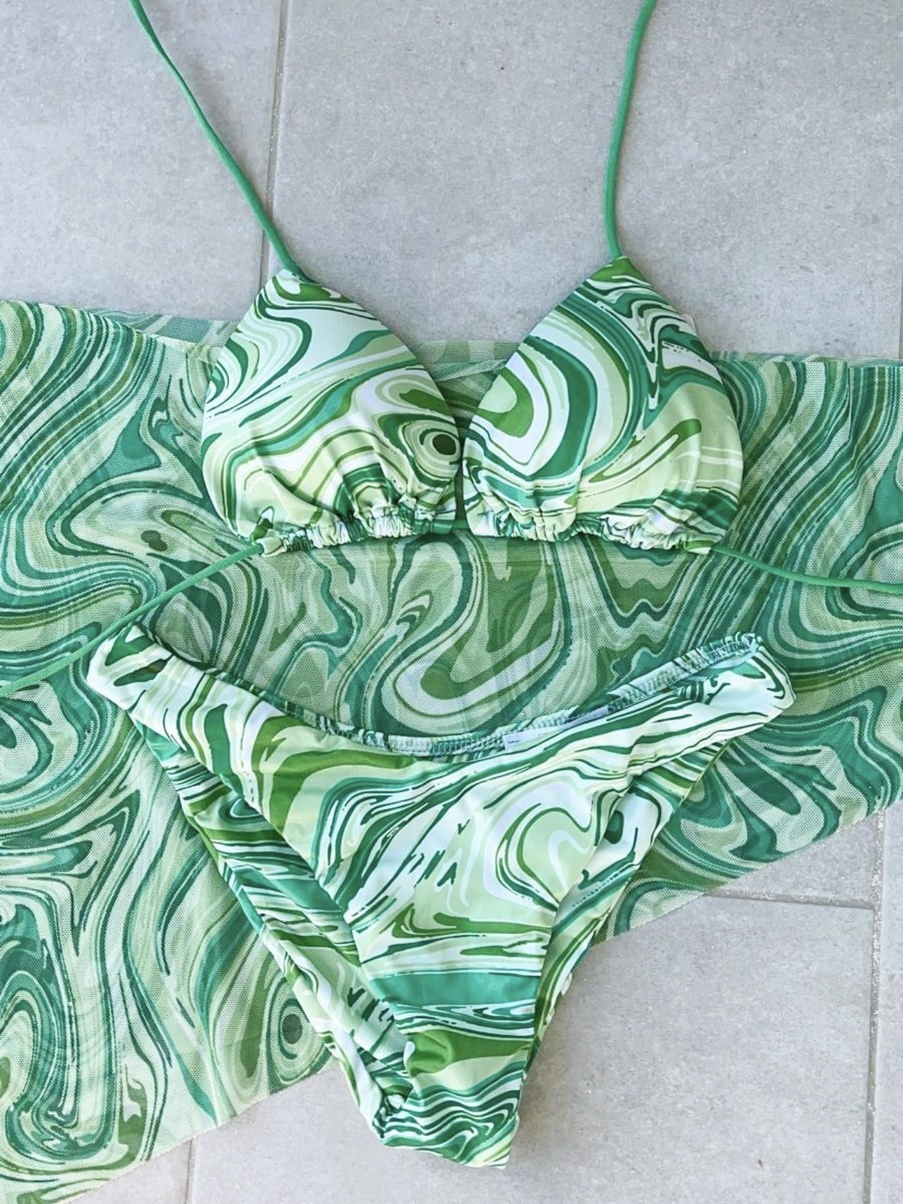 MARBLE BIKINI GREEN