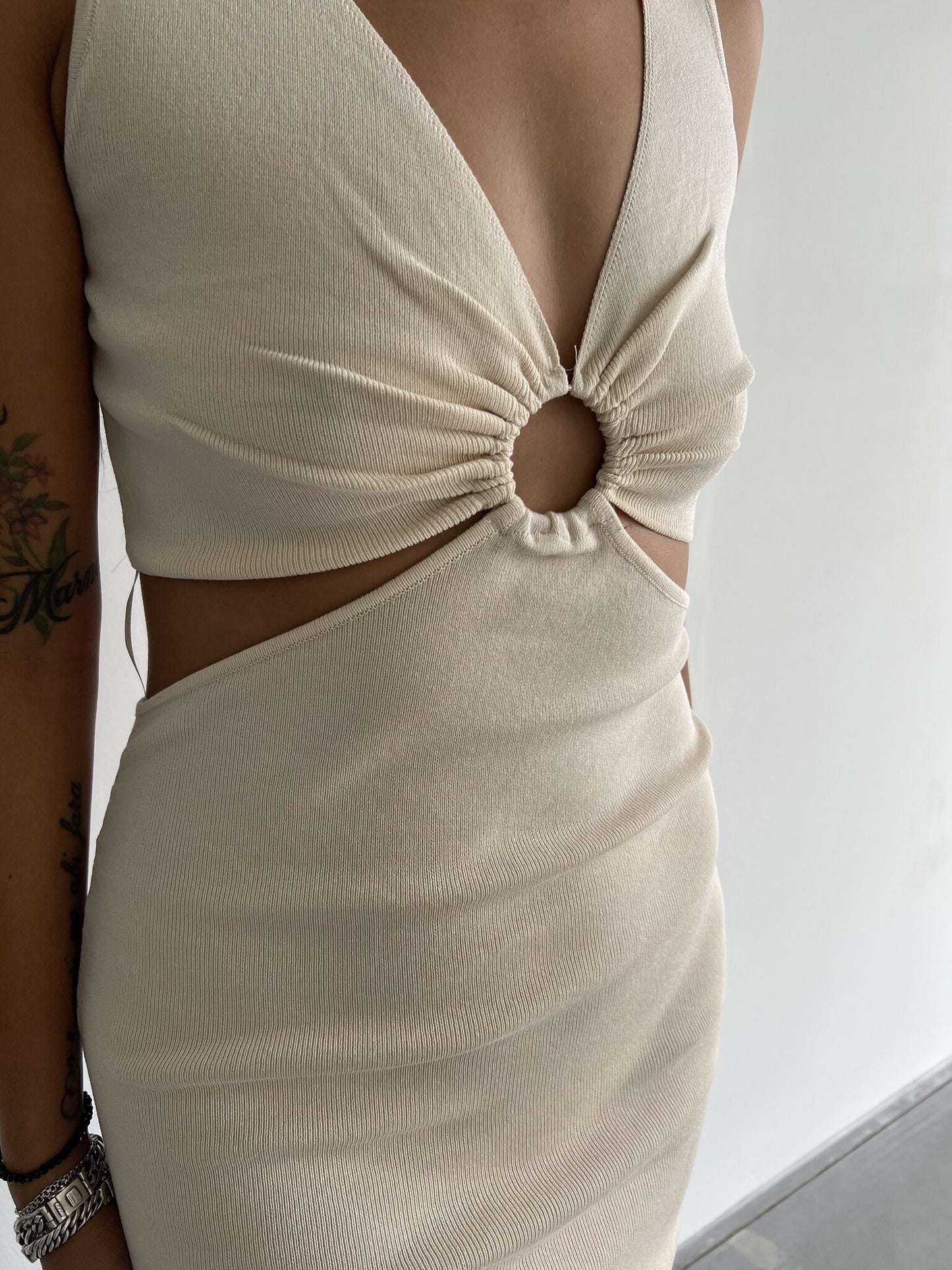RING DRESS CREME