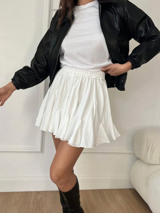 SKATER SKIRT WHITE