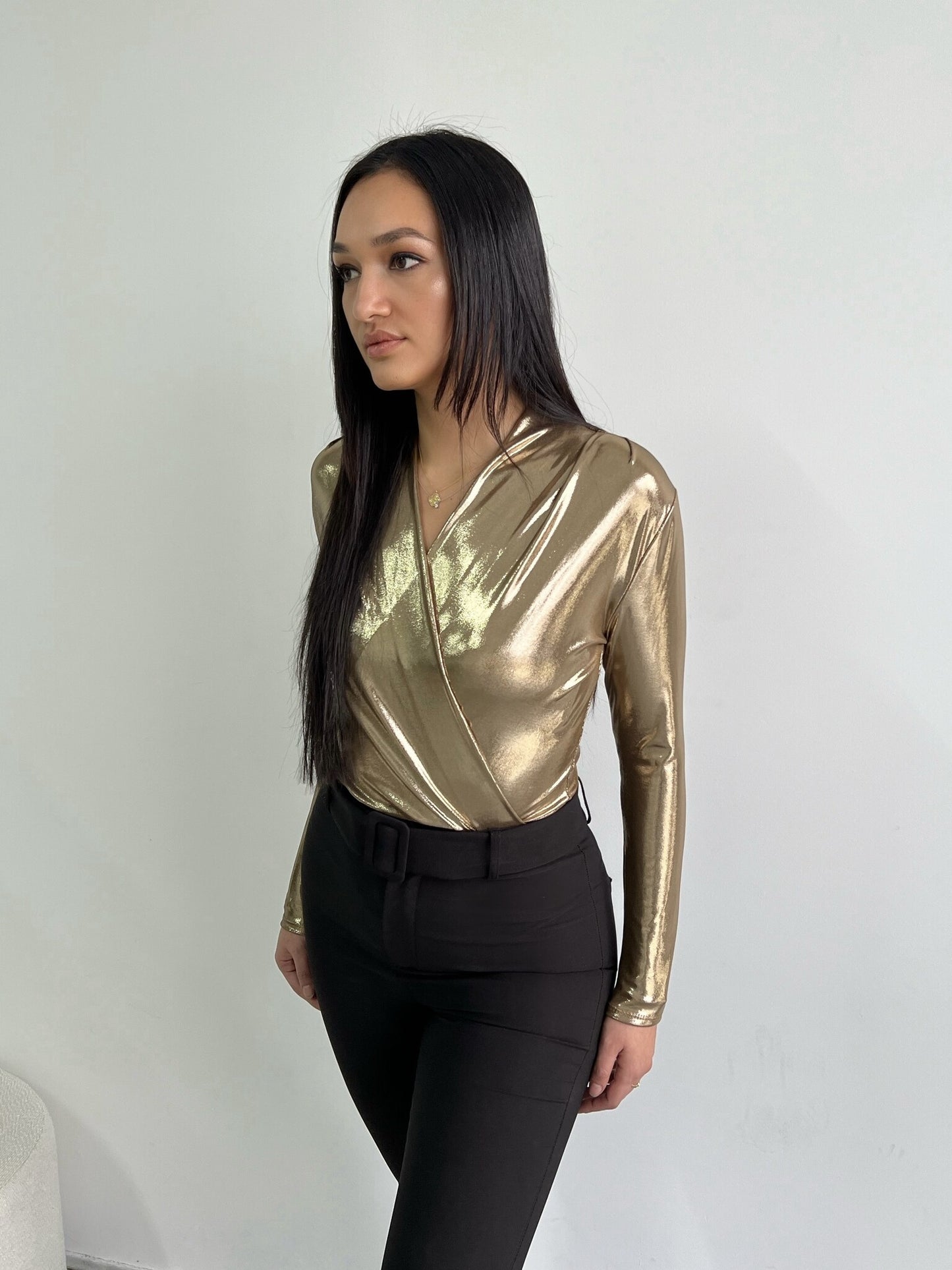 METALLIC WRAP BODY GOLD