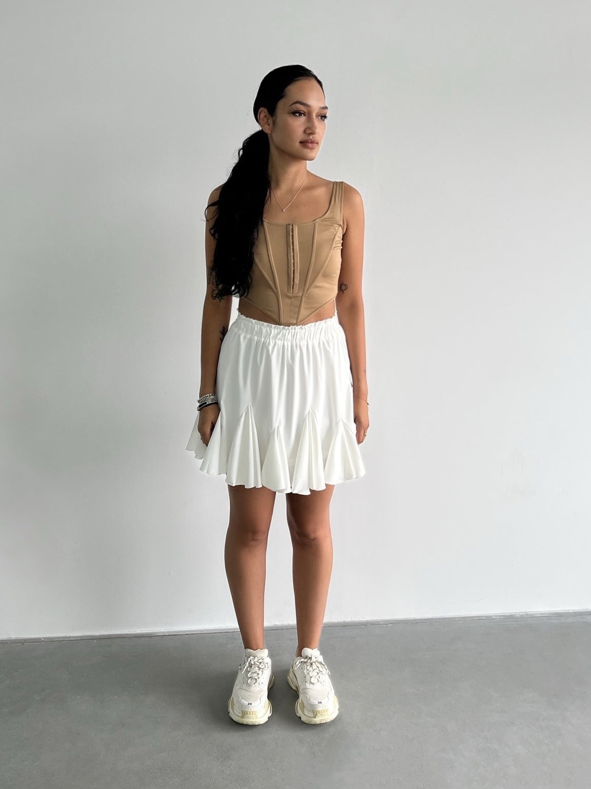 SKATER SKIRT WHITE