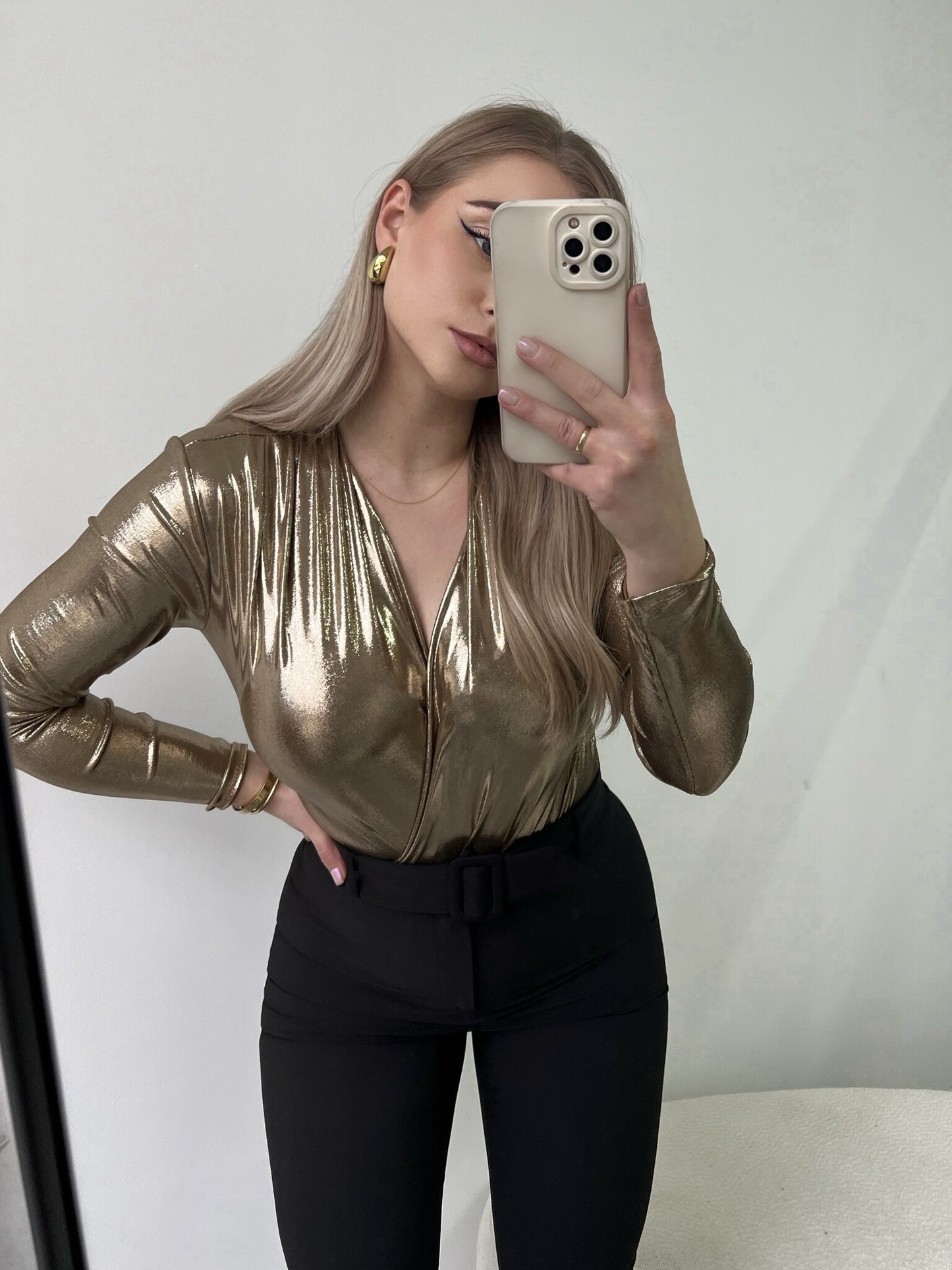 METALLIC WRAP BODY GOLD