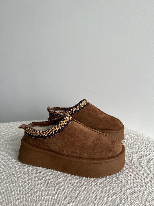 ZIGZAG PANTOFFELS BROWN