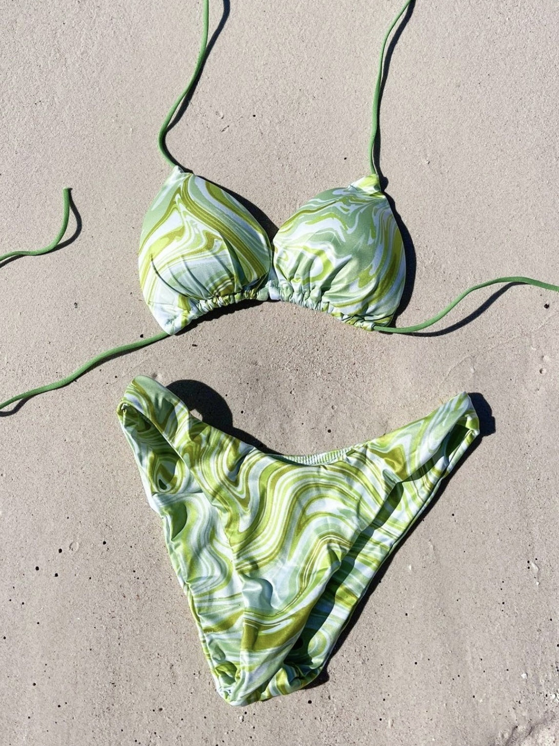 MARBLE BIKINI LIME