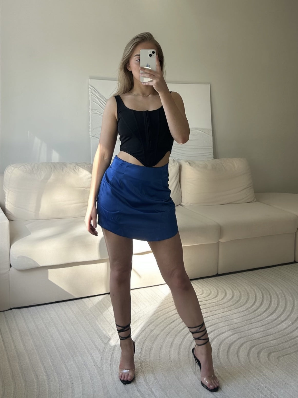 MINI SKIRT COBALT